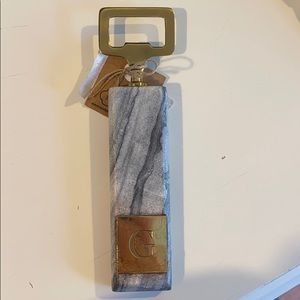 “G” marble and gold bottle opener